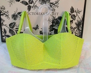 Victoria Secret VSX Elevate Logo Mesh Balconette Sports Bra M Lime Green (60308) - Picture 1 of 9
