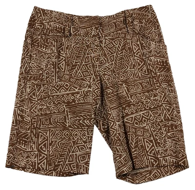 Pantalones Cortos Sharagano Mujer Mezcla de Lino Talla 8 Marrón Geométrico Bolsillo de tiro alto Nuevos sin Etiquetas Foto 1 de 4