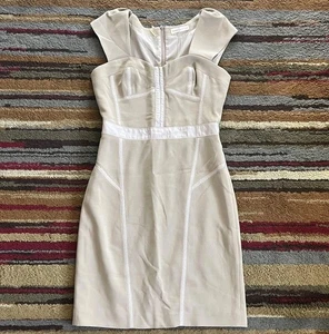 Rebecca Taylor Kleid Damen 0 Sandstein Bustier Etui Flügelärmel ausgestellt Reißverschluss - Bild 1 von 16