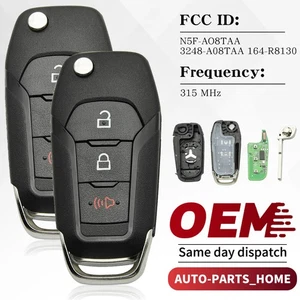 Remote Flip Key Fob Uncut for Ford F150 F250 F350 2015 2016 2017 2018 2019 2020 - Picture 1 of 12