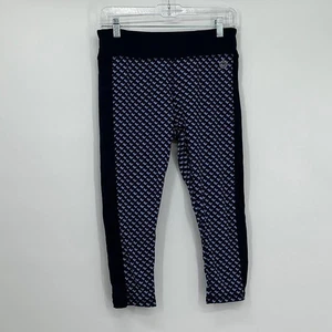 Leggings Tory Burch fantasia sportiva taglia large blu navy e stampa logo azzurro taglia L - Foto 1 di 7