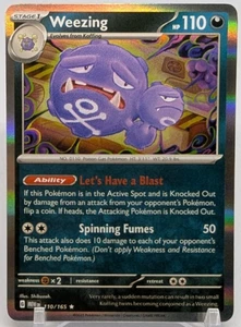 Weezing 110/165 Holo Rare Scarlet & Violet 151 Pokemon Pack Fresh Near Mint NM - Picture 1 of 3