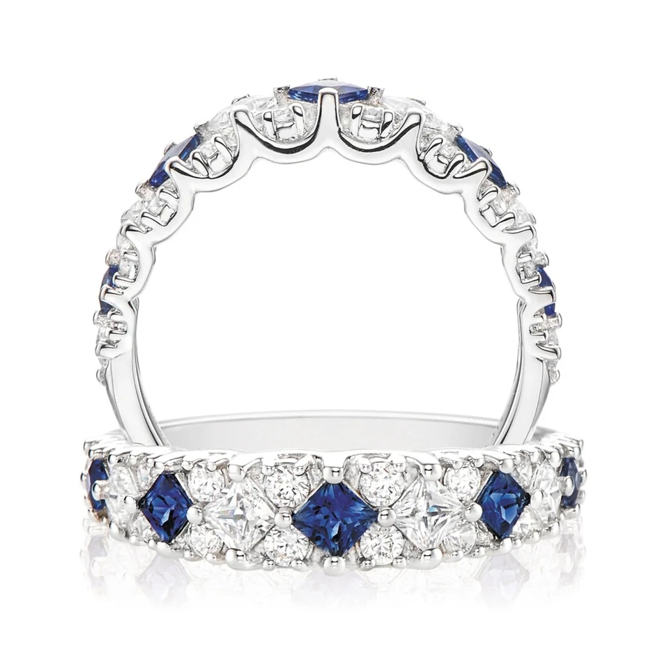 Vera Wang Love Collection Set lunetta anello canale diamante zaffiro e zircon... - Immagine 1 di 1