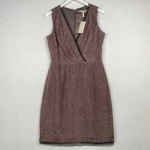 Nuevo con etiquetas Vestido Peludo Max & Cleo Para Mujer Talla 8 Rosa Rubor Frente Cruzado Sin Mangas - Imagen 1 de 9