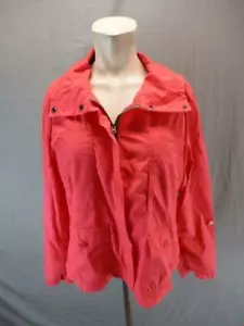 NWT Eddie Bauer Size M Womens Grapefruit Cotton Full Zip Basic Jacket 6G298 - Picture 1 of 8