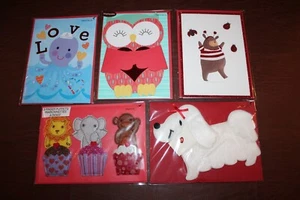 Lot of 10 Papyrus Valentine's Day Greeting Cards for Kids -puzzle, sticker cards - Picture 1 of 10