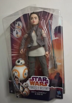 Star Wars Rey Of Jakku  Forces Of Destiny Action Figure 11" Disney Hasbro - Image 1 of 2