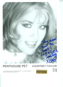 Courtney Taylor Actress Autographed 8"x10" Photo Penthouse Pet 2002 - Picture 1 of 1