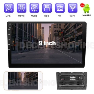 Android 11 9 inch 2 DIN Touch Car Stereo Radio Player WIFI GPS NAVI Mirror Link - Picture 1 of 11