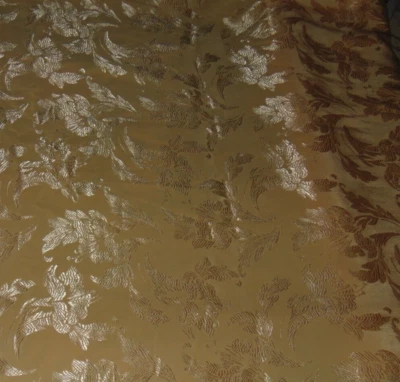 Fabric Remnant 8 Yards 44 Inches Wide Yellow Floral Synthetic Sheer - Image 1 of 3