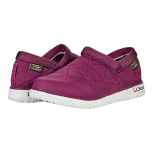 LL BEAN Ultralight PrimaLoft Womens Size 7 Waterproof Burgundy Slip On Shoes EUC - Picture 1 of 5