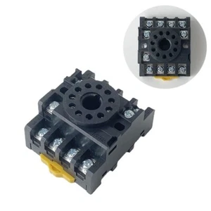 Base de enchufe de relé 8 pines alimentación ocho tornillos terminales riel electromagnético DIN - Imagen 1 de 12