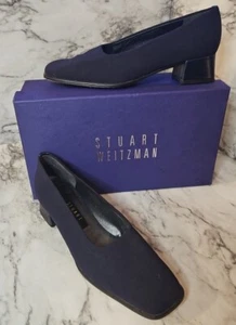Stuart Weitzman Heels Women’s Size7.5 Black Square Toe Pumps Shoes - Picture 1 of 7