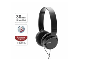 NEW Sony Folding MDRZX110/BLK ZX Series Black Stereo Headphones 30mm driver unit - Picture 1 of 9