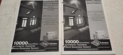 Briggs & Stratton 10000 Watt Generator Installion And Owner's Manual - Image 1 of 4