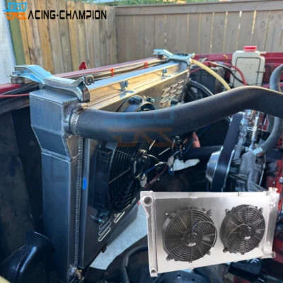 4Row Radiator +Shroud+Fans For 1967-1972 GMC Chevy C/K C10 C20 C30 Pickup Trucks - Image 1 of 4