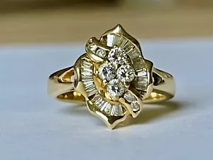 ANELLO DONNA 0,75 ct. BRILLANTI & DIAMANTI ORO 585/14K - Foto 1 di 6