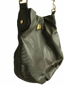 Marc Jacobs Gray Green Snakeskin Pattern Shoulder Bag.  Gold Hardware.  - Picture 1 of 10