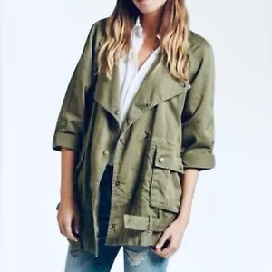 Current Elliott | Women’s oversized Infantry Jacket gold hardware NWT size M. - Picture 1 of 14
