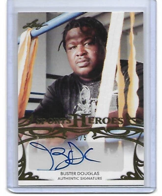 James BUSTER DOUGLAS 2013 Leaf Sports Heroes GOLD CHAMPION Auto SP Autograph /5 - Image 1 of 2