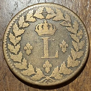 PIECE DE 1 DÉCIME LOUIS XVIII 1815. BB (969) VOIR PHOTOS, RECHERCHÉE. - Foto 1 di 2