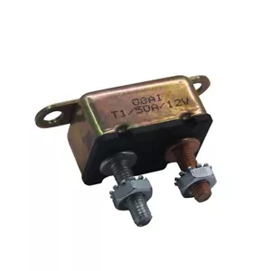 12v 50a Auto Circuit Breaker Automatic Reset Fuse Stud Bolt 50 Amp - Picture 1 of 4