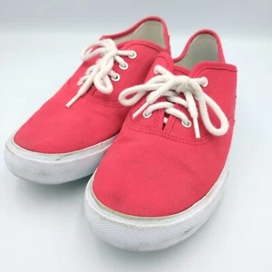 POLO RALPH LAUREN Ladies / Girls Canvas Boat Shoes Red EU 37.5 UK 4.5 Lace up - Picture 1 of 17