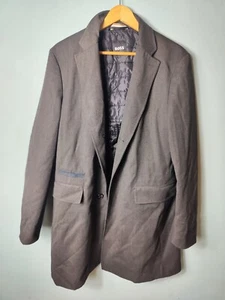 Gabardina Boss 50 Reino Unido Gris Negro Híbrido Forro Repelente al Agua Gris Negro Lana - Imagen 1 de 15