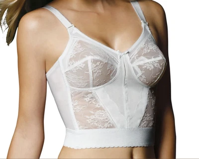 Bali Sky Longline Fuller Support Wire Free Soft Cup Lace 3300 Bra 36D - Image 1 of 4