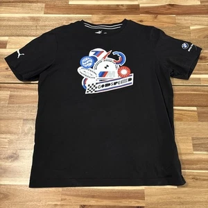 Puma T-Shirt BMW Mens L Black M-Series Racing Logo Bavarian Motor Works M3 M6 - Picture 1 of 10