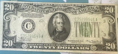 Series 1934A $20 Federal Reserve Note, Circulated - Image 1 of 2