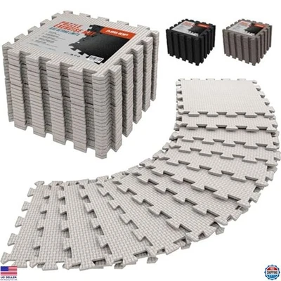 AIRHOP 12"x12" Thick 18-Piece High-Density EVA Foam Interlocking Gym Floor Tiles - Image 1 of 4
