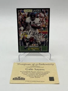 1996 JIMMY DEAN GALE SAYERS AUTO ALL TIME GREATS HOF BEARS DING BOTTOM - Picture 1 of 1