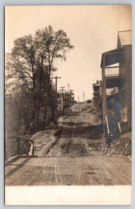 Tarjeta postal RPPC Bridges & Dirt Road in a Washington State City 1900s Artura - Imagen 1 de 4