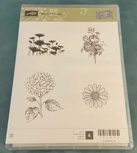 Stampin' Up!  Best Of Flowers ~ Juego de sellos de goma ~ ¡Nuevo! Flores - Imagen 1 de 3