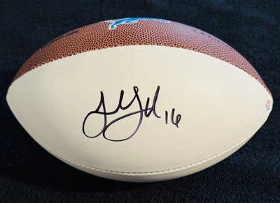 Mini fútbol americano firmado por Jared Goff Detroit Lions con certificado de autenticidad Foto 1 de 4