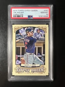 2014 Topps Gypsy Queen #157B Joe Mauer Reverse Negative PSA 10  SP POP 1 - Picture 1 of 2