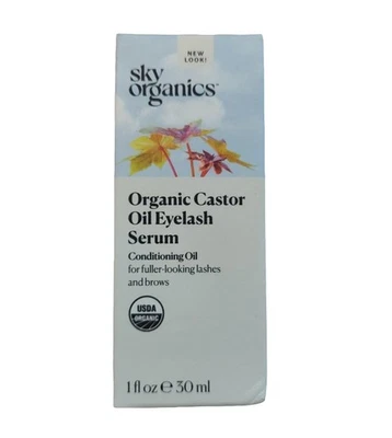 Suero de pestañas de aceite de ricino orgánico Sky Organics 1 FL. OZ Foto 1 de 4