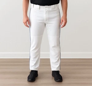 Pantaloni da baseball Mizuno Adult XX-Large bianchi blu tubino nuovi con etichetta - Foto 1 di 13