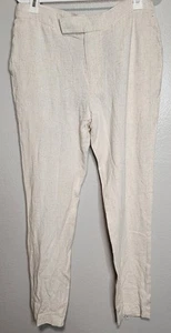 Mens Raith Designer Linen Straight Leg Trouser Pants - Oatmeal Sz M (31) NWT - Picture 1 of 9