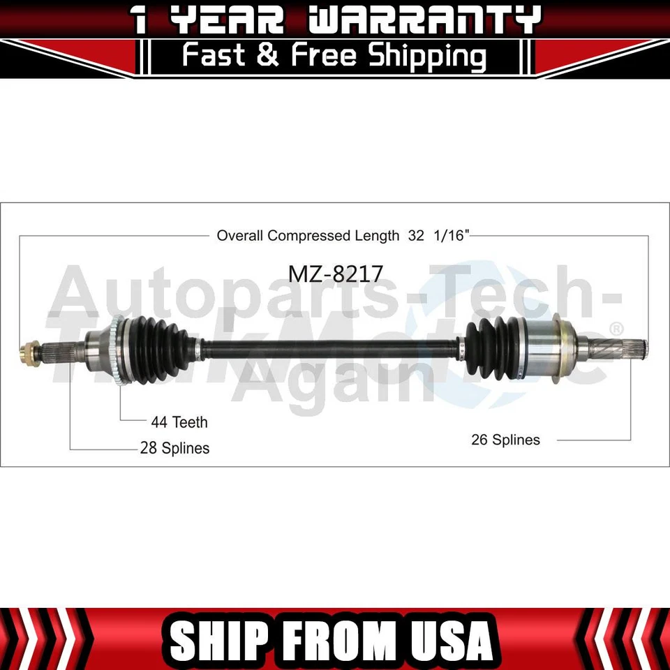 1 Тракмотива Задняя левая полуось CV подходит для Mazda CX-9 2007-2014 гг. - Изображение 1 из 1