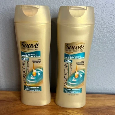 Suave Professionals Jabón Corporal Silkening Aceite de Argán Marroquí 12 fl oz Cada NUEVO Foto 1 de 4