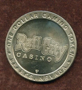 1, 1,00 $ Slot Medaille. Rail City Casino. Funken, NV. - Bild 1 von 2