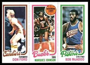 Don Ford / Marques Johnson / Bob McAdoo | 1980-81 Topps #55 / 89 / 144 | EX-NM - Picture 1 of 2