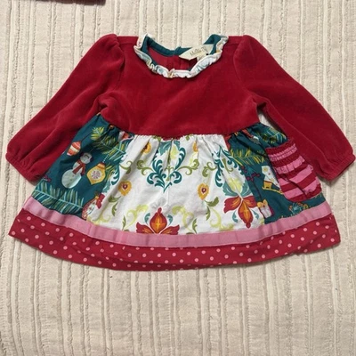Vestido de vacaciones Matilda Jane Happy Holly Daze talla 0-3 meses Foto 1 de 4