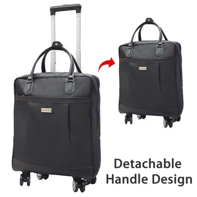 18" 16 Wheeled Underseat Suitcase Spinner Waterproof Carry-On Luggage Travel Bag - Image 1 of 4