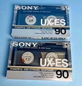 Sony UX-ES 90 Tipo II Alto Sesgo Cassette Cinta Paquete de 2 NUEVO SELLADO - Imagen 1 de 3