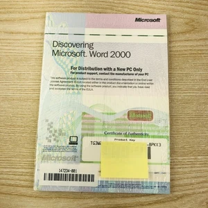 Discovering Microsoft Word 2000 w/Product Key CD-ROM Software Unopened - Picture 1 of 3