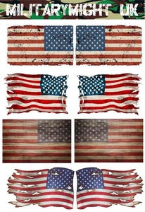 1/18 1/16 SCALE  WW2 BATTLE WORN FLAGS US MODERN VIETNAM WAR DIORAMA DECALS - Picture 1 of 1