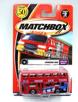 "MATCHBOX" MB-2 LONDON BUS **UNION JACK TOURS** MINT ON CARD - Image 1 of 4